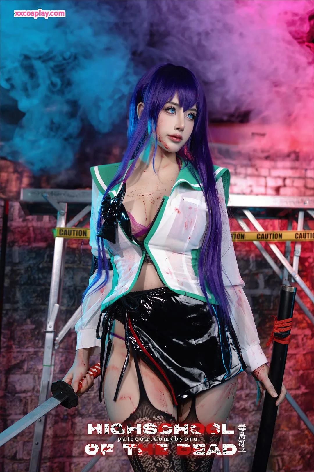 Byoru as Saeko Busujima - Highschool of the Dead Zombie Apocalypse
